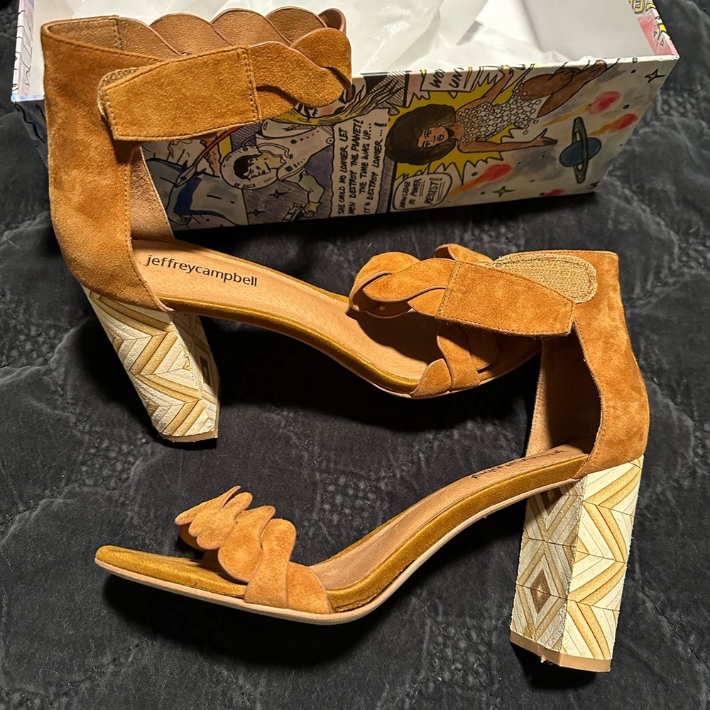 Jeffrey Campbell Ankle Strap Sandal Tan